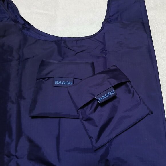 New BAGGU Reusable Bags in Navy/Violet -- SET OF 2 - Picture 1 of 4